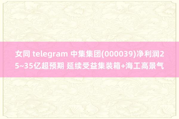 女同 telegram 中集集团(000039)净利润25~35亿超预期 延续受益集装箱+海工高景气