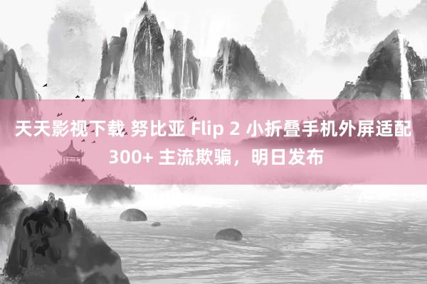 天天影视下载 努比亚 Flip 2 小折叠手机外屏适配 300+ 主流欺骗，明日发布